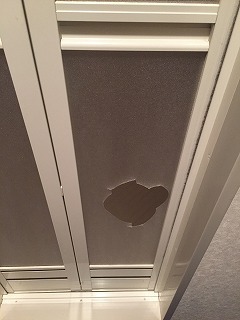 中野区浴室アクリル交換前写真